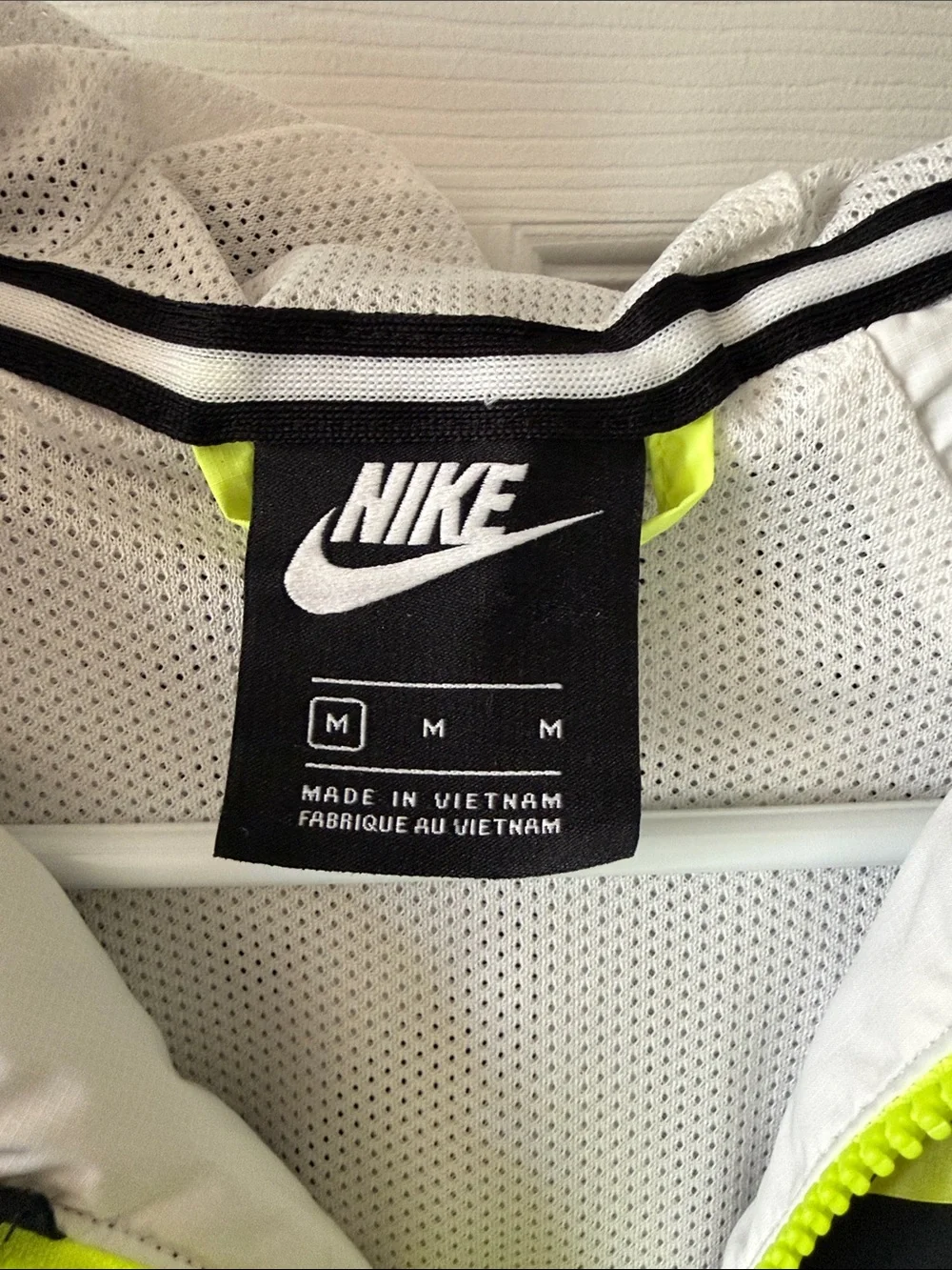 Nike Kids Colorblock Windbreaker Jacket - Black, White & Neon Yellow